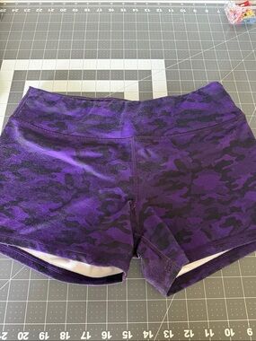Born Primitive Purple Camo High-Rise Athletic Shorts